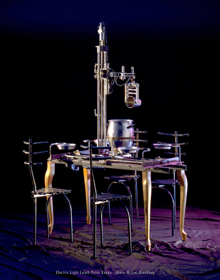 table robotique, performance food art Peter Keene