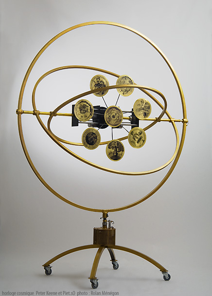 cosmic clock by Peter Keene and Piet.sO, contemporary art, art and science 2007